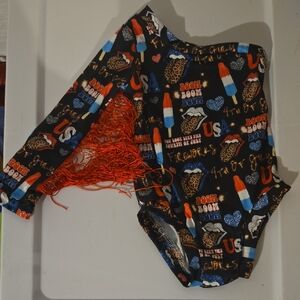 Colorful Graphic Long Sleeve Bodysuit